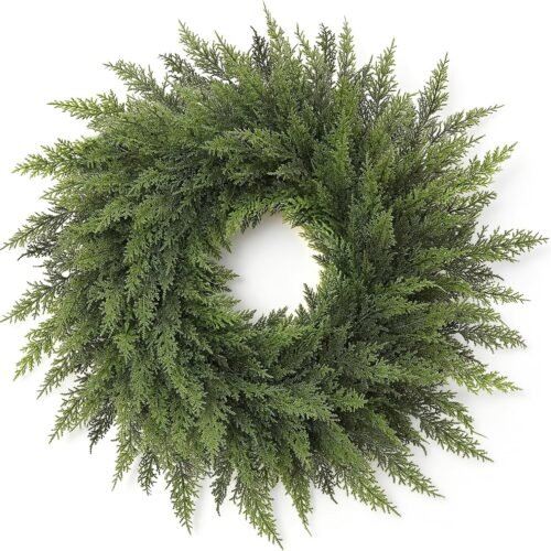 Real Touch Cedar Christmas Wreath